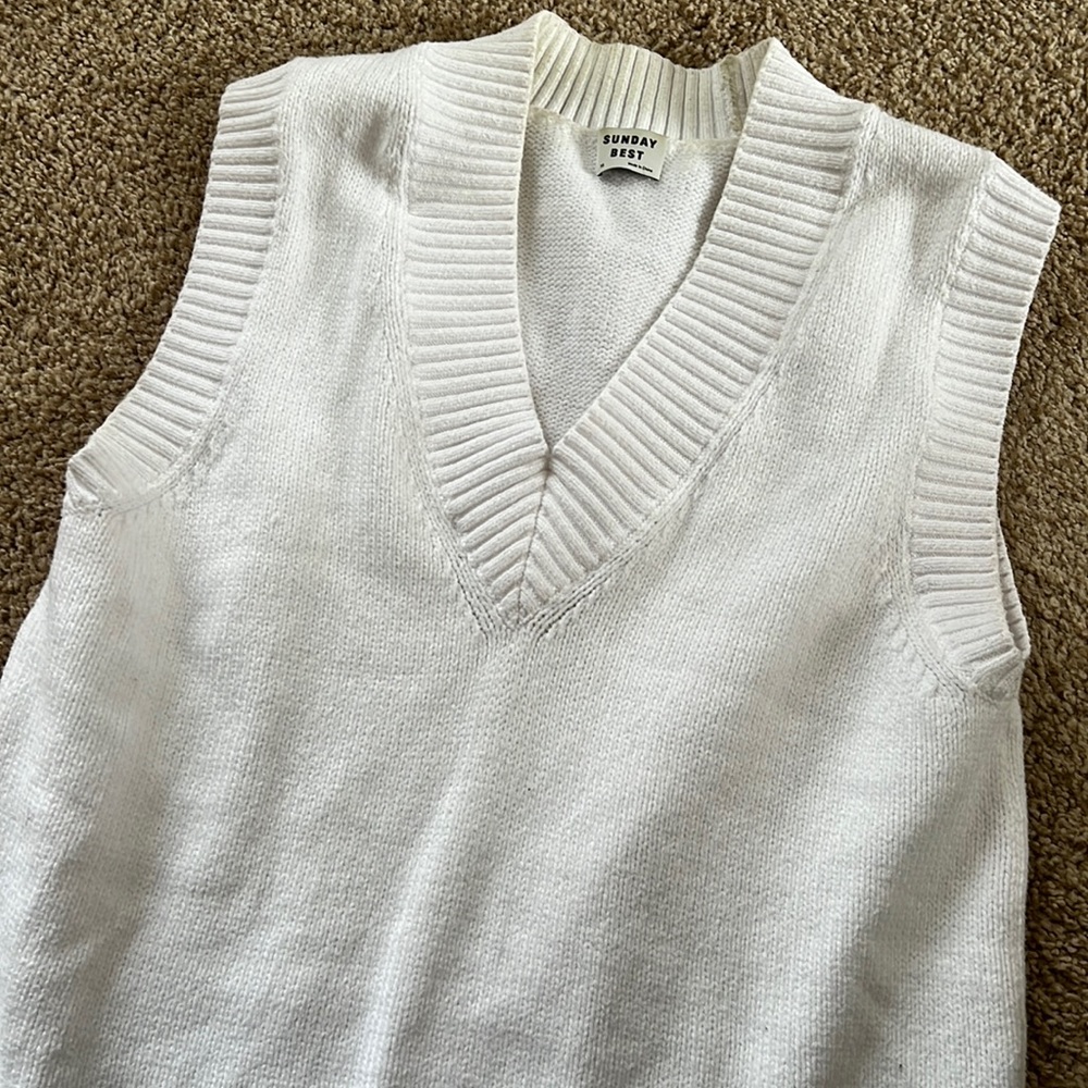 Aritzia “Sunday best” white sweater.